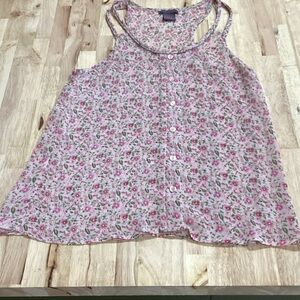 Fire Los Angeles Pink Floral Tank Top